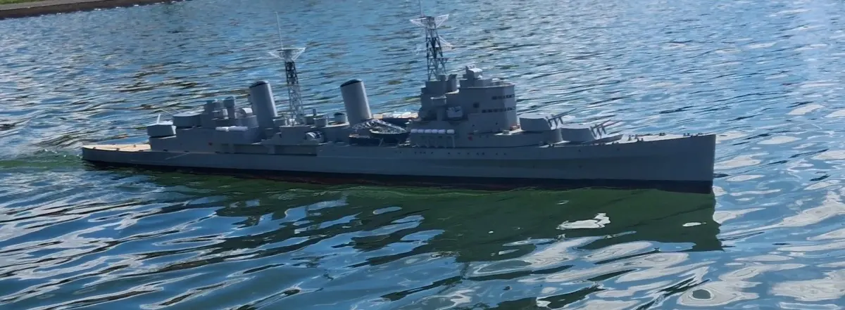 HMS Belfast 3D printed RC working model Town Class Cruiser 3D print model