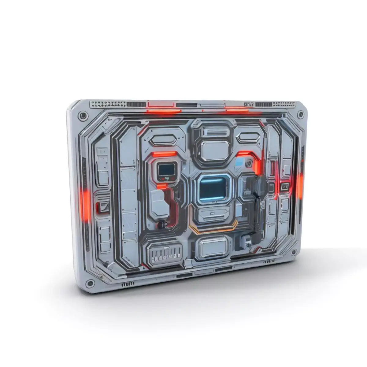 Futuristic Control Panel model pack Low-poly 3D model 2