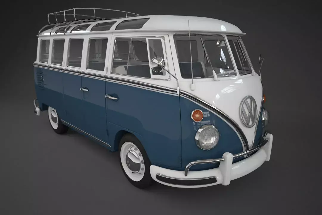 VW Samba T1 Bus 3D model