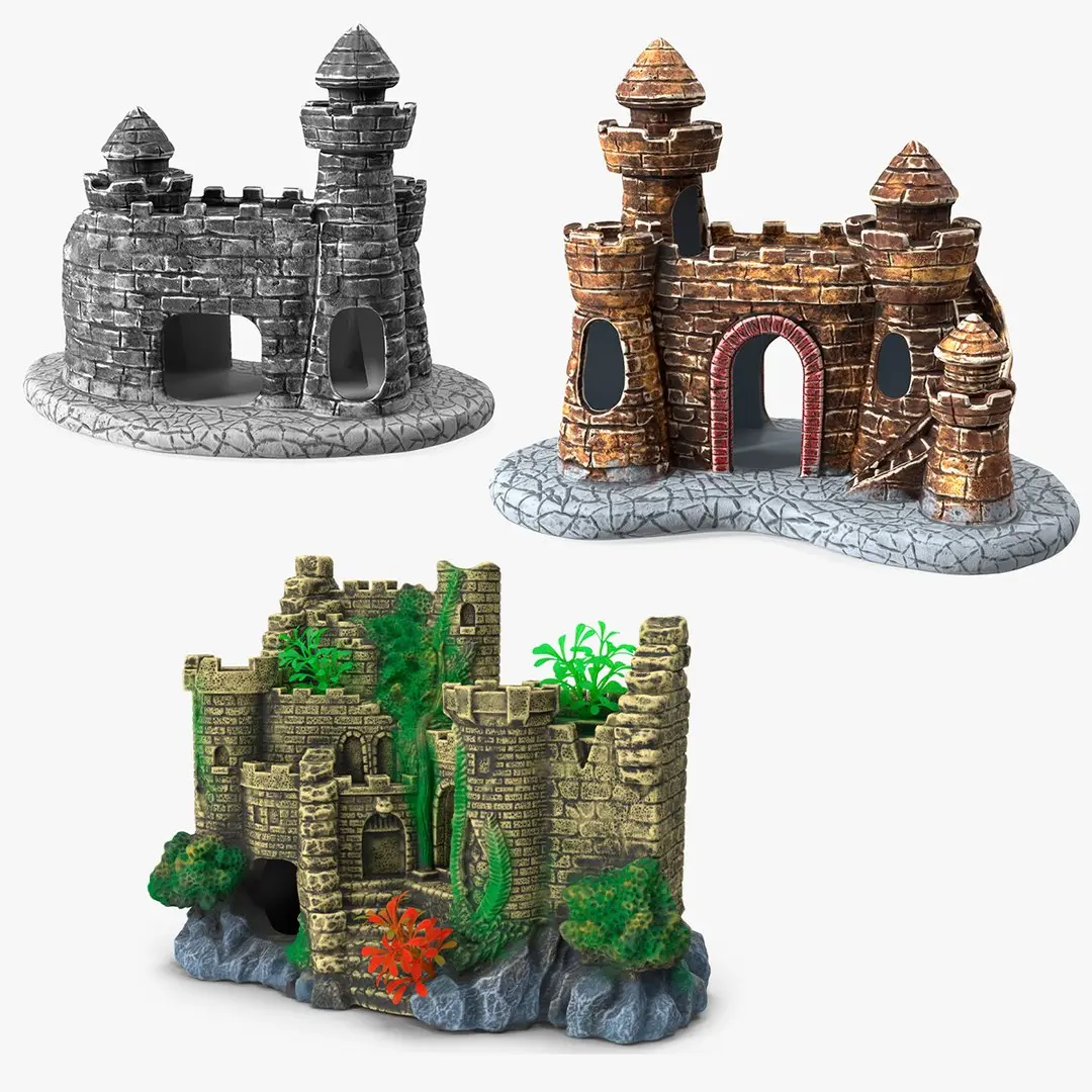 Aquarium Castles Collection 3D model