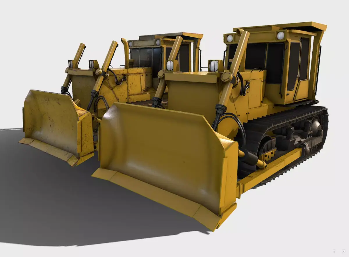 Bulldozer - Bulldozers Low-poly 3D model