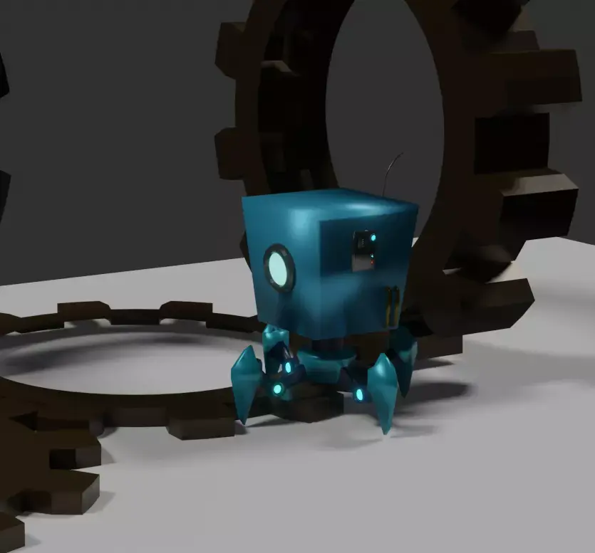 Robot Spider Low-poly 3D model order