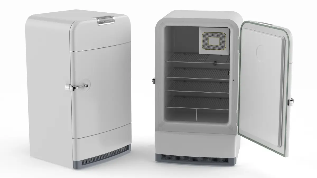 Vintage Kitchen Refrigerator 1950s 3D model