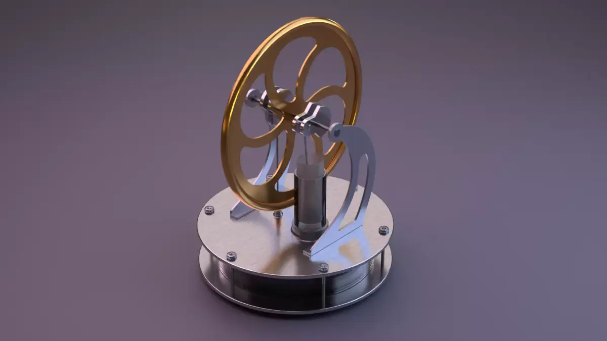 Stirling Motor Free 3D model