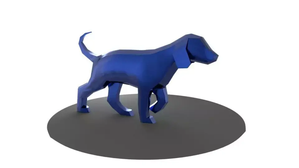 Dog-Low Polygon Low-poly 3D model