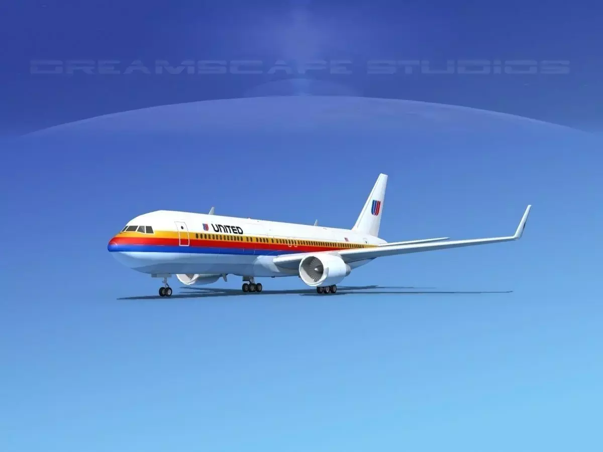 Boeing 767-300 United Airlines 1 3D model