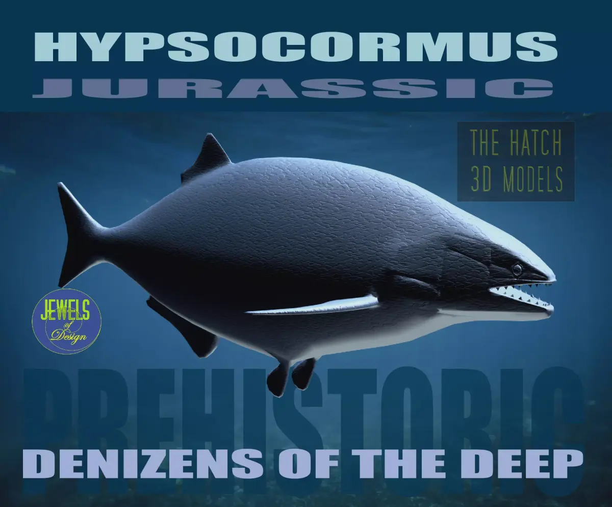 hypsocormus fish swimming in sea Low-poly 3D model