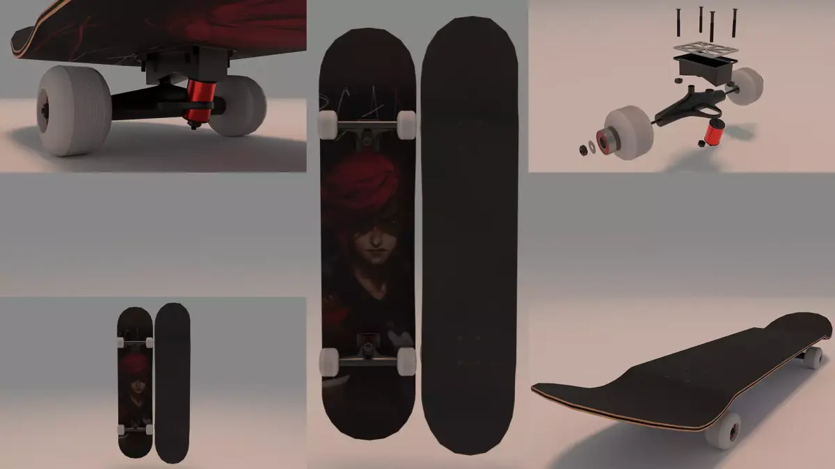 Arcane Vi Skateboard 02 3D model
