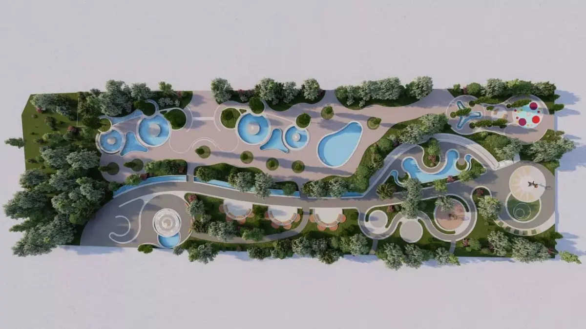 park-public park-Private Park Landscape 3D model 7