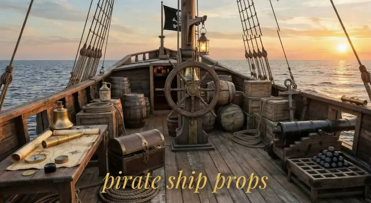  Pirate Ship Props 14 Game Ready Low and High Poly Low-poly 3D model