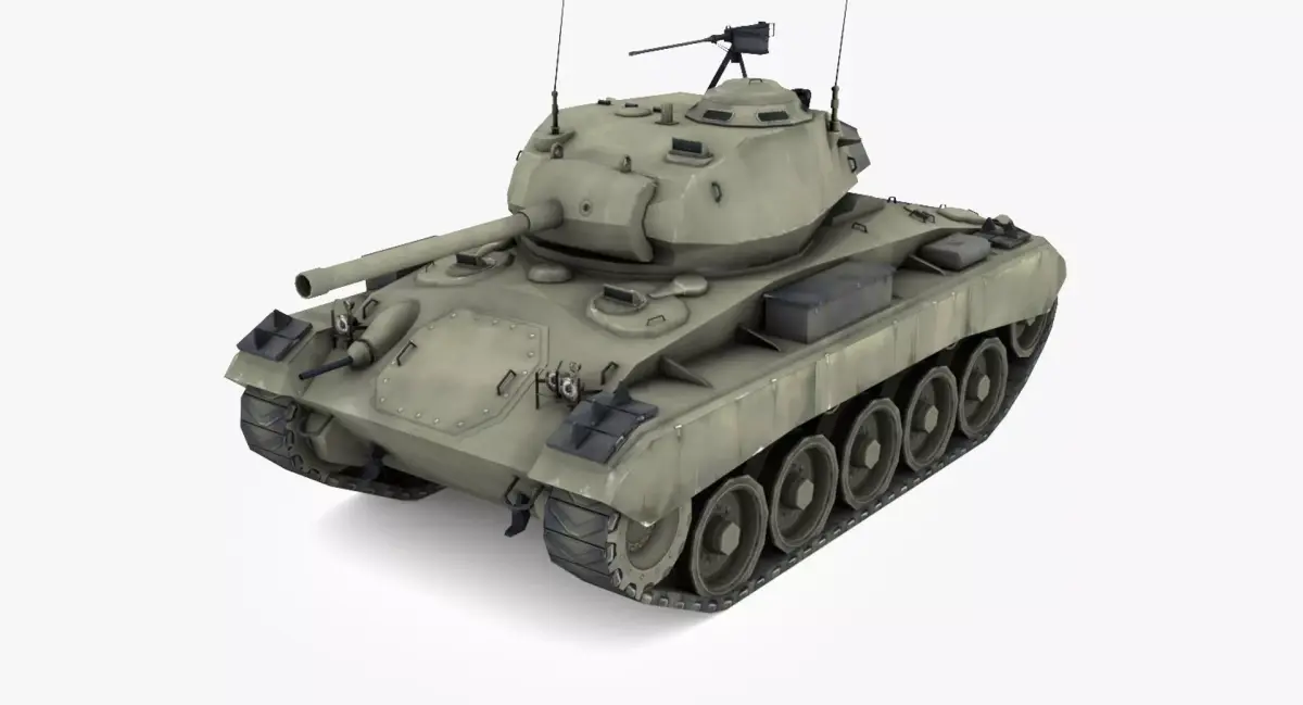 M24 Chaffee Low-poly 3D model