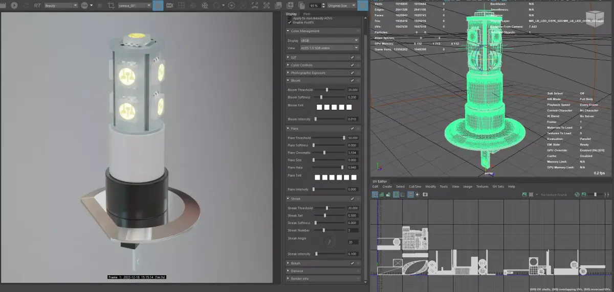 Photorealistic automotive lightbulb collection - item 023 3D model