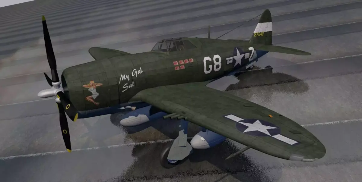 Republic P-47C Thunderbolt - Razorback 3D model
