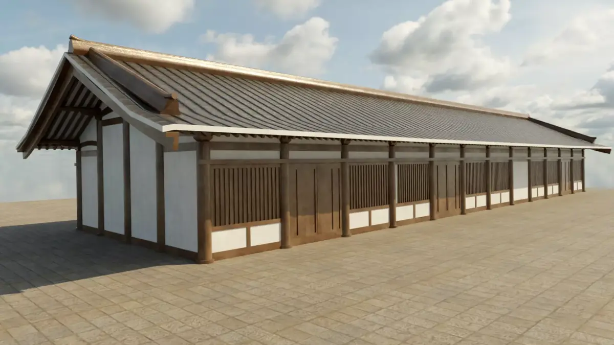 Asian Building Low-poly 3D model