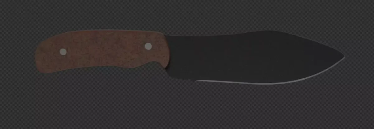 Low Poly Hunting Knife Low-poly 3D model