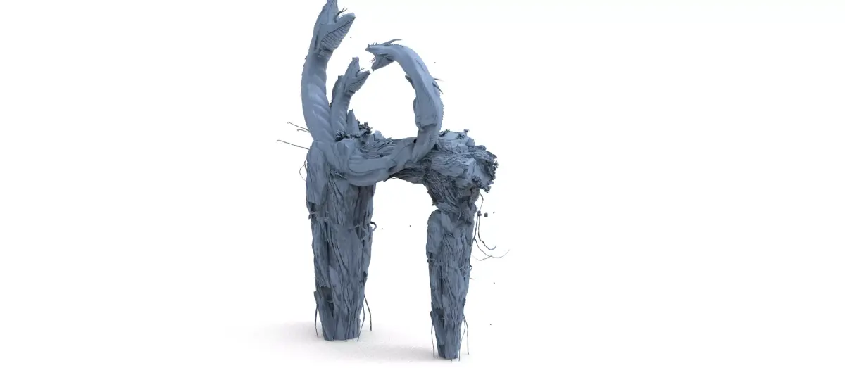 floating Asian mountain grand 3D model