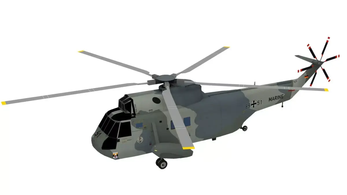 Lowpoly  Sikorsky SH-3 Sea King Low-poly 3D model