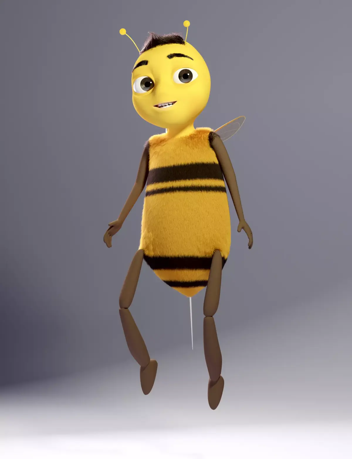Cartoon Bee Low-poly 3D model purchase
