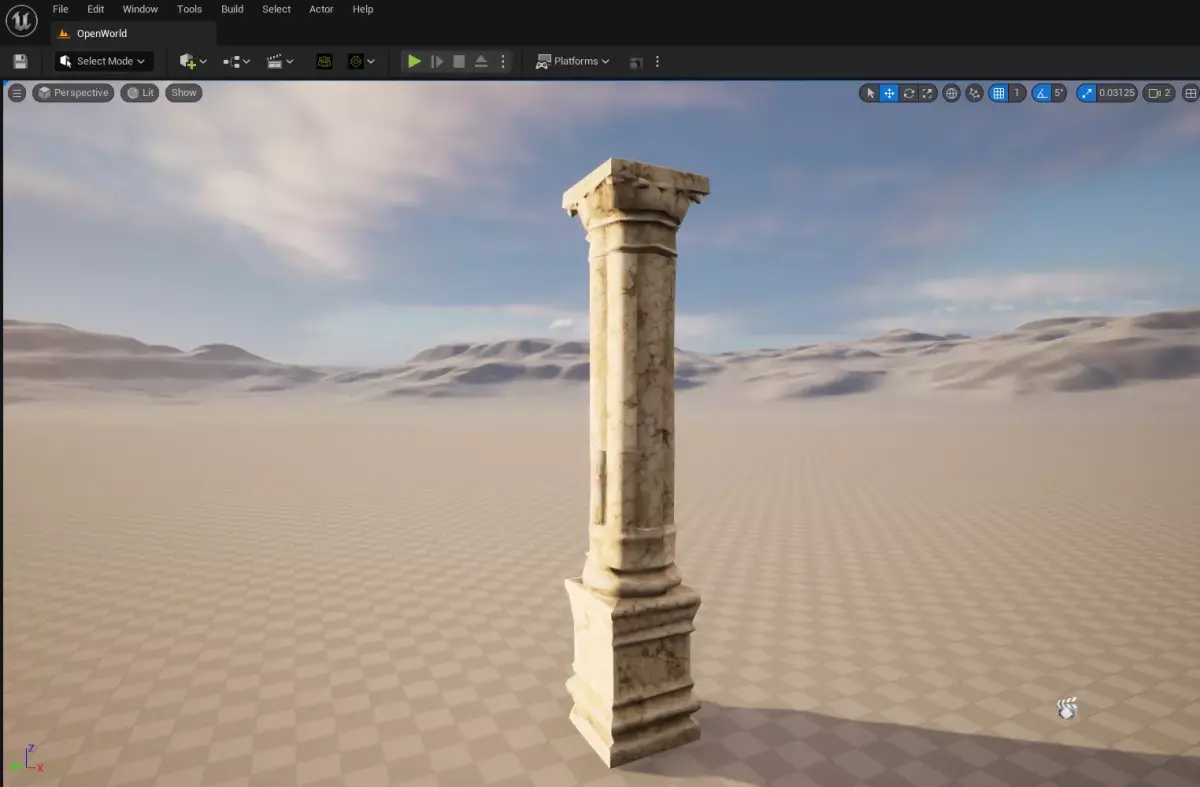 Roman Pillar Antique Column 3D Model Low-poly 3D model