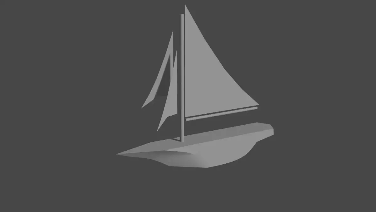 Simple Sailboat Free 3D model