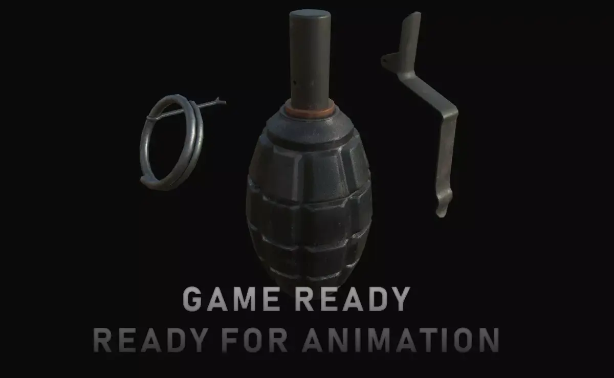 F1 Grenade Low-poly 3D model purchase