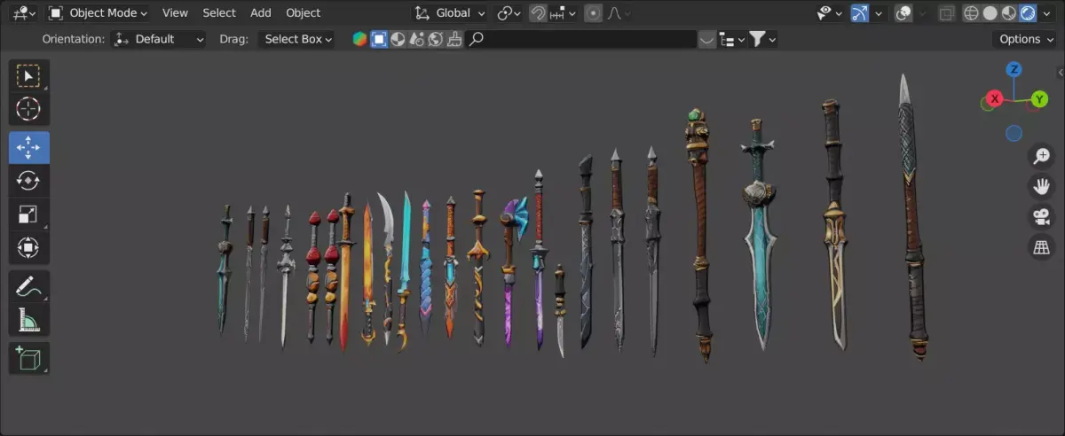 weapon pack  Low-poly 3D model