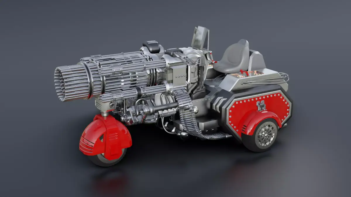 Animal movie gun vehicle 3D model