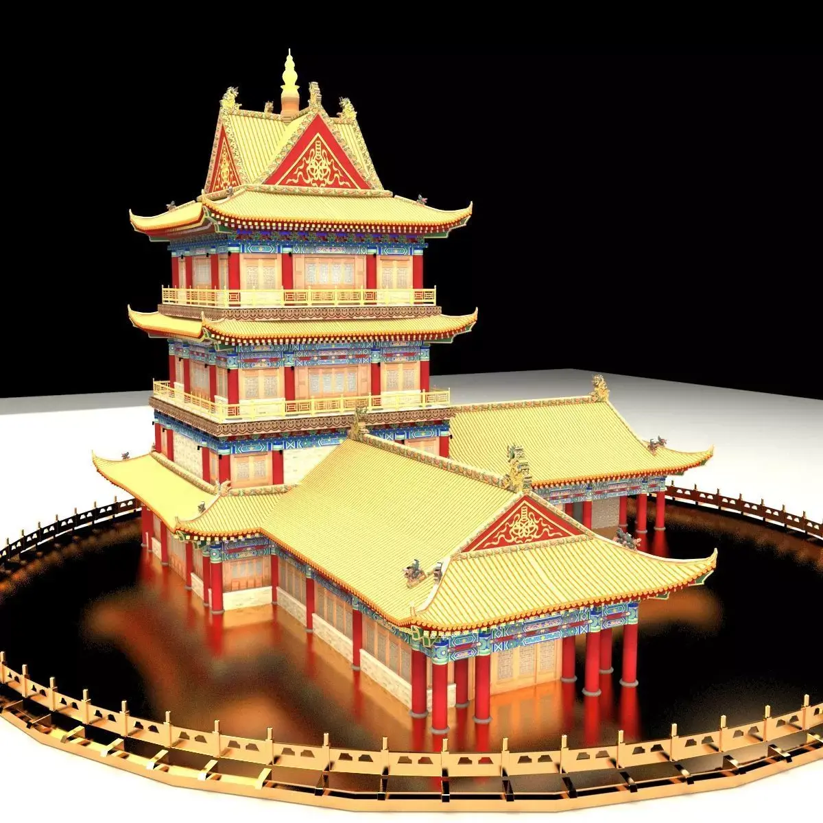 Chinese ancient building 3D model buy