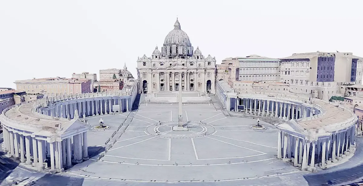 St Peters Square-San Pietro- Vatican Low-poly 3D model purchase