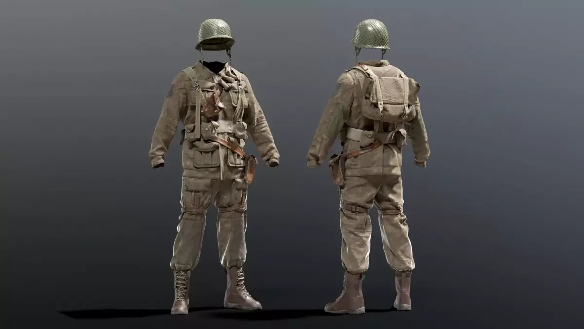 SOLDIER WWII USA 3D model
