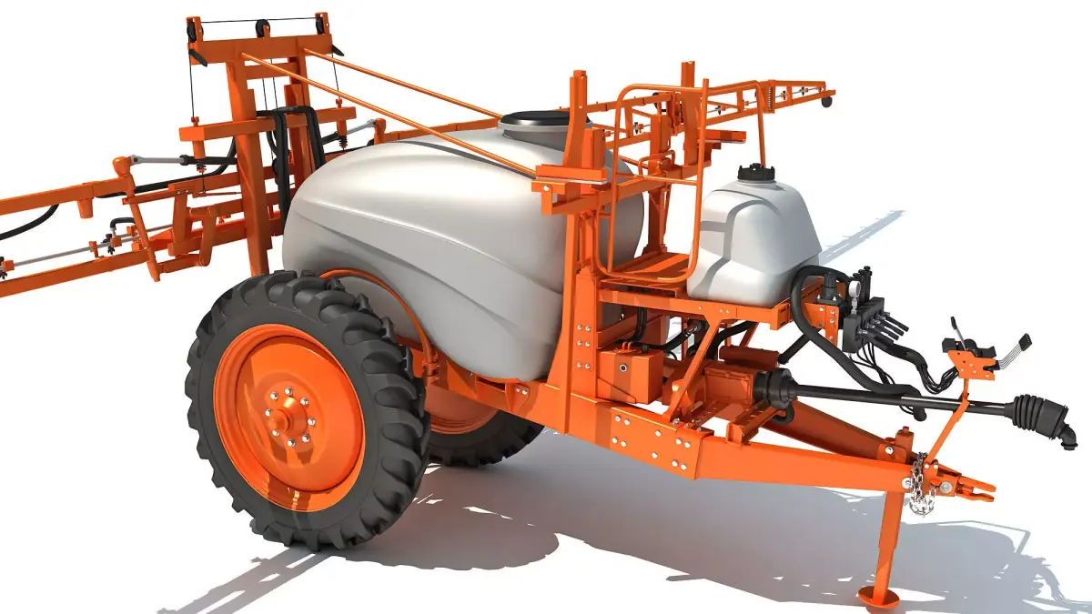 Trailed Farm Sprayer 3D model