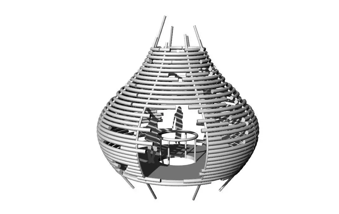 Woven Bird Blind 3D model