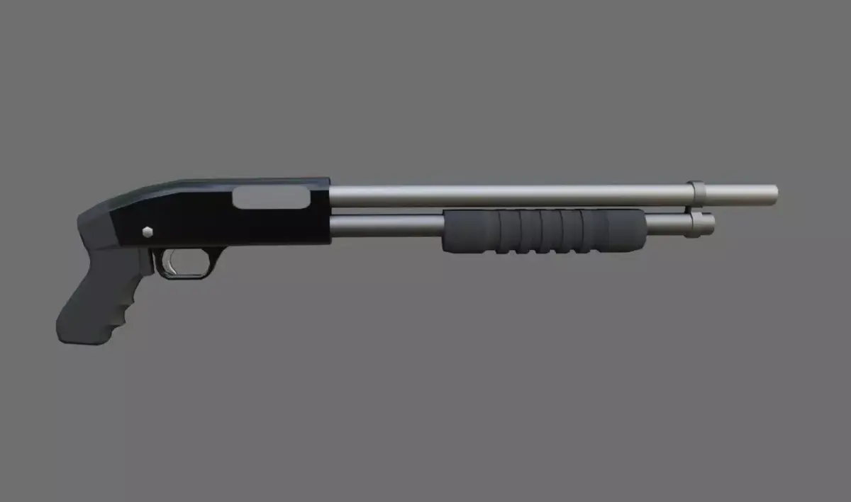 Shotgun 12 - Gun Weapon - Escopeta Low-poly 3D model