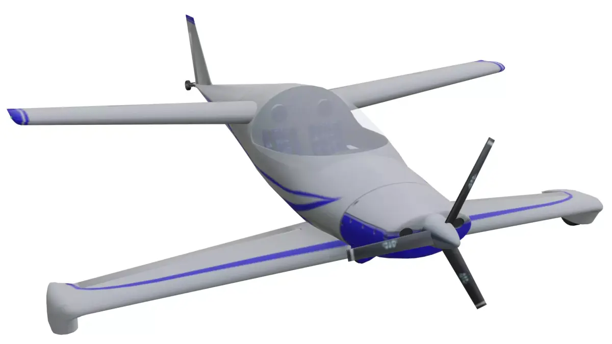 Rutan Quickie 2 Low-poly 3D model