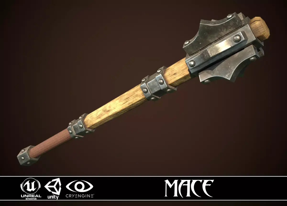 Mace 15 Low-poly 3D model