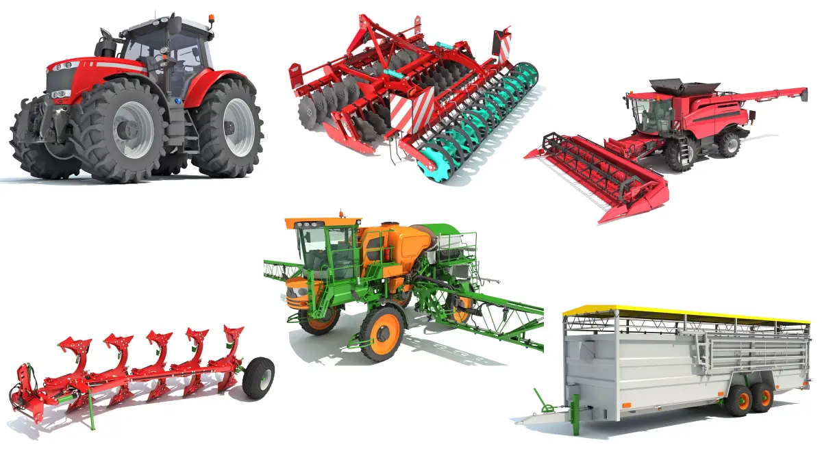 Farm Equipment 3D Models 3D Model Pack