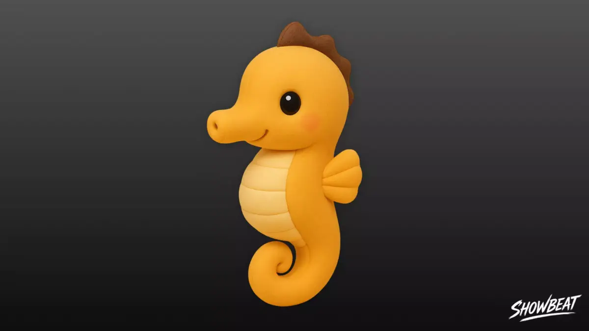 Cartoon Plush Seahorse Low-poly 3D model