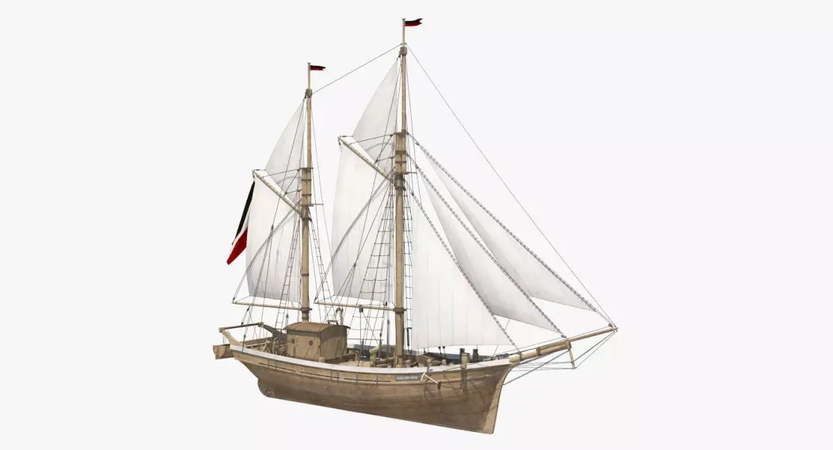 Galeas sailing ship 3D model