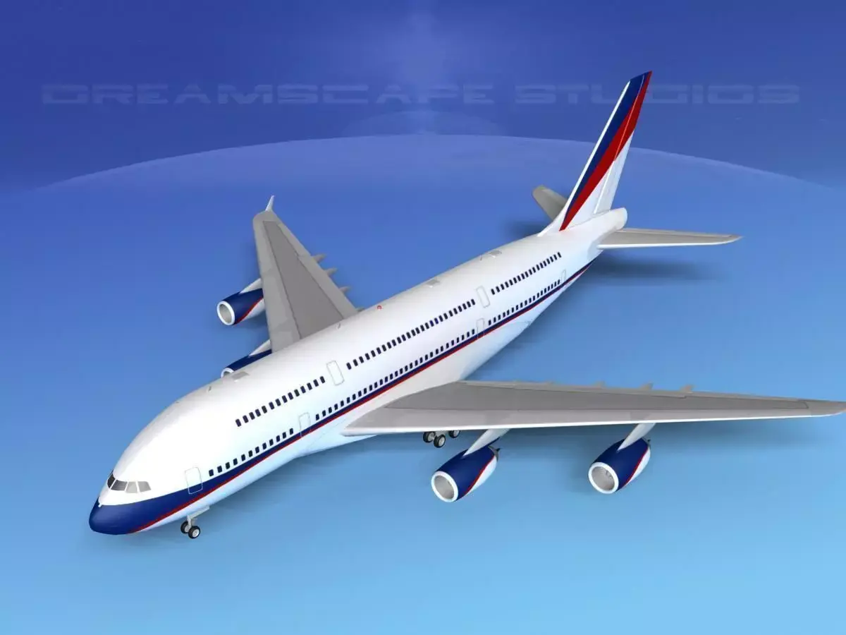 Airbus A380-800 Corporate 3D model