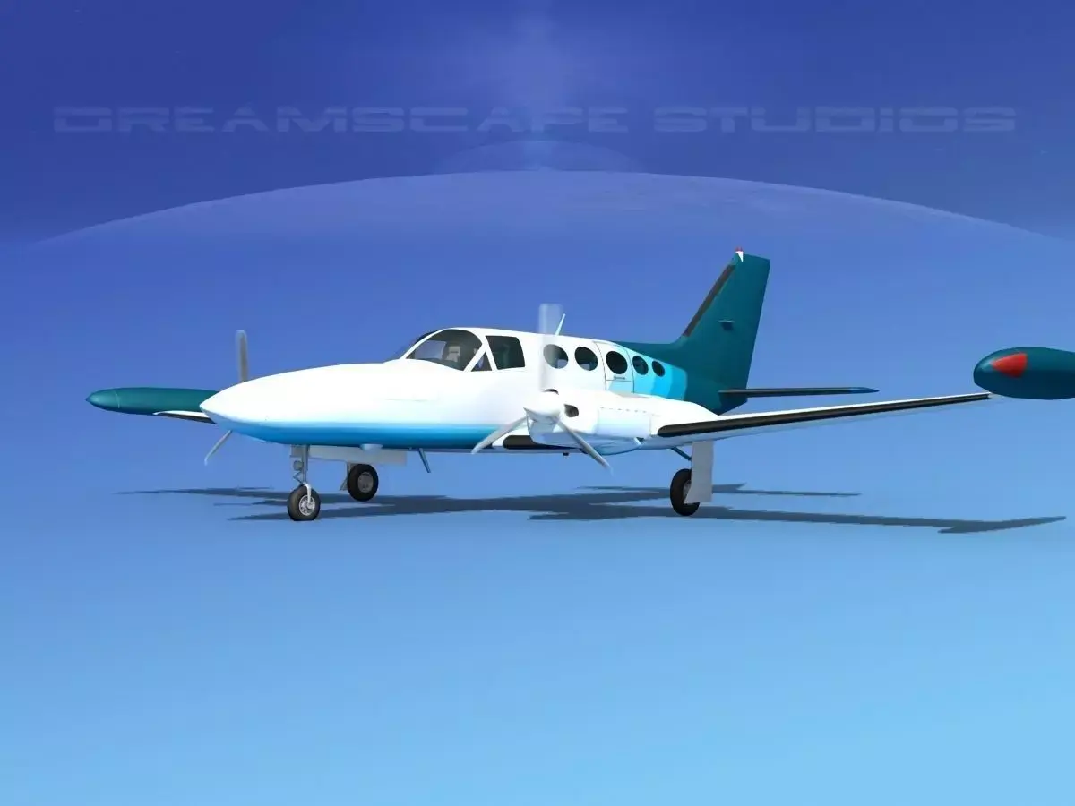 Cessna 414 Chancellor V11 3D model