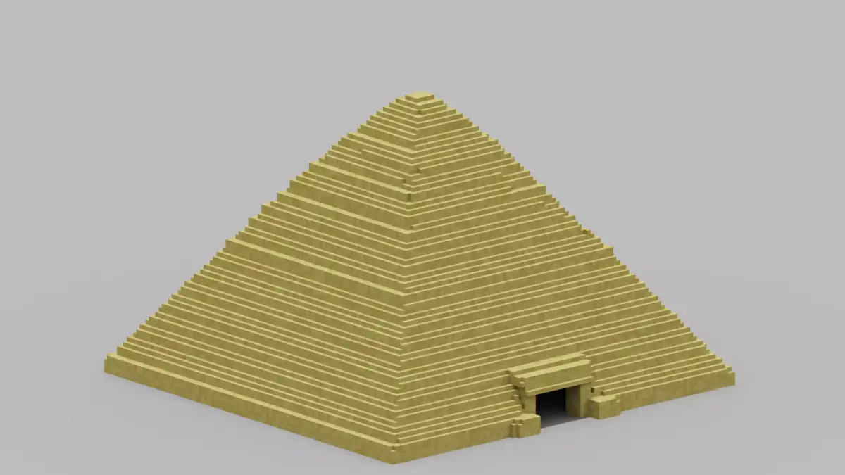 Pyramid egyptian Low-poly 3D model