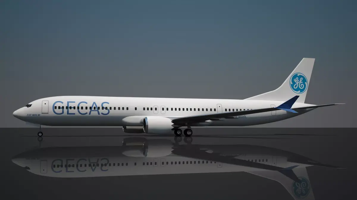 Gecas boeing 737 max 10 3D model
