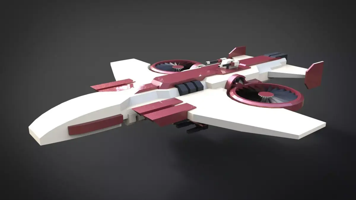 Assault Gunship Low-poly 3D model