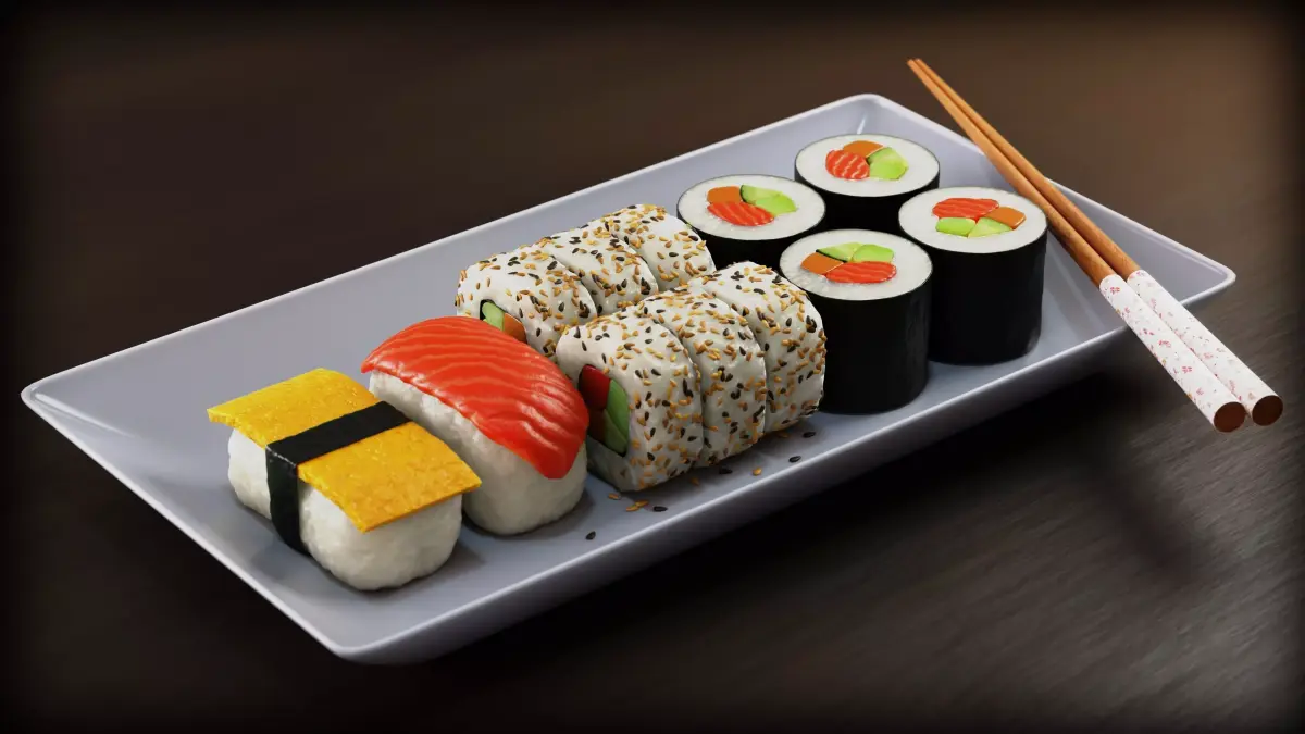 Virtual sushi 3D model