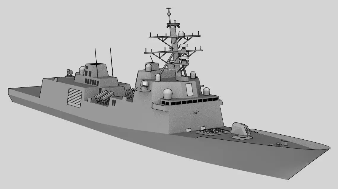 FFG 62 Constellation class Low-poly 3D model