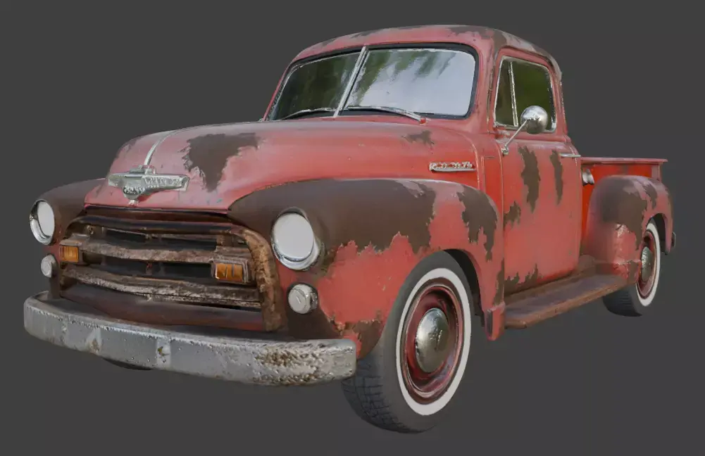 Vintage Rusty Pickup Truck 3D Model 3D model 18