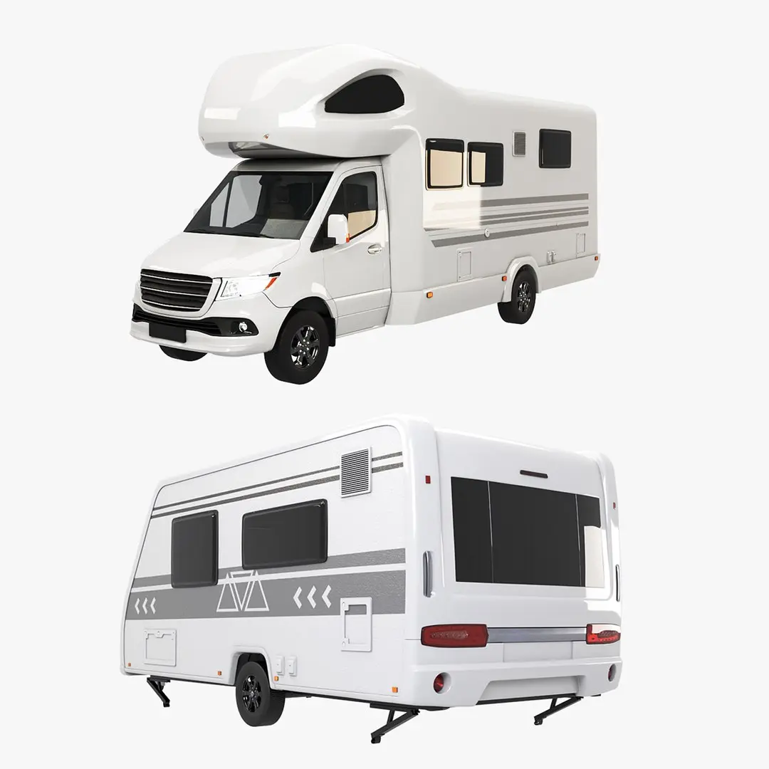 Camping vehicles collection 3D model