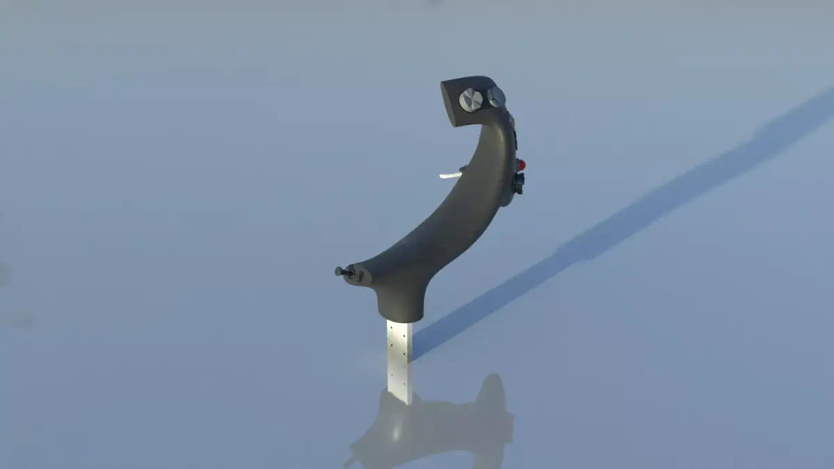 Throttle grip for fighter jet 3D model