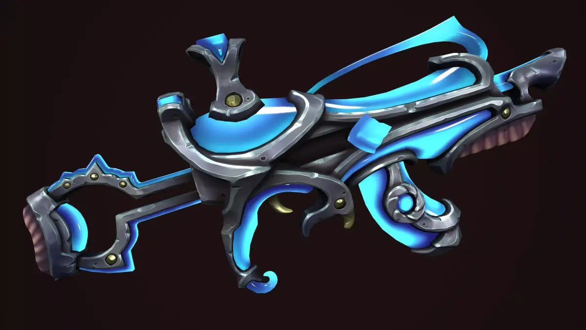 Crystal assault rifle Low-poly 3D model
