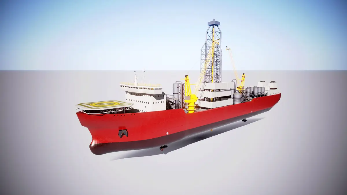 Modern Generic Drill Ship 3D model